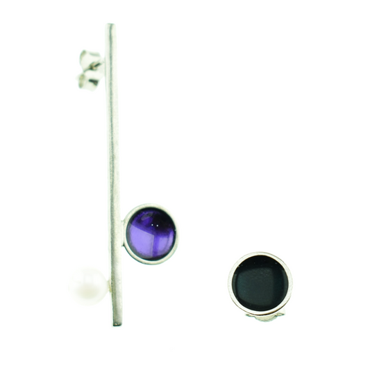 Χειροποίητα ασύμμετρα σκουλαρίκια