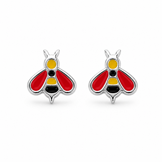 HONEY BEE — ΠΑΙΔΙΚΑ ΚΑΡΦΩΤΑ ΣΚΟΥΛΑΡΙΚΙΑ ΑΣΗΜΙ 925 ΜΕΛΙΣΣΑ ΣΜΑΛΤΟ