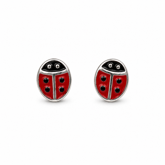 LITTLE LADYBUG — ΠΑΙΔΙΚΑ ΚΑΡΦΩΤΑ ΣΚΟΥΛΑΡΙΚΙΑ ΑΣΗΜΙ 925 ΠΑΣΧΑΛΙΤΣΑ ΣΜΑΛΤΟ