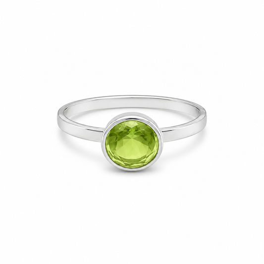 GREEN AGATE SOLITAIRE — ΔΑΧΤΥΛΙΔΙ ΑΣΗΜΙ 925 ΦΥΣΙΚΟΣ ΠΡΑΣΙΝΟΣ ΑΧΑΤΗΣ