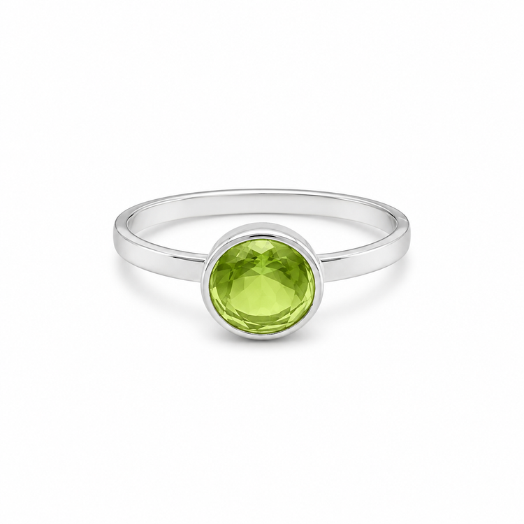 GREEN AGATE SOLITAIRE — ΔΑΧΤΥΛΙΔΙ ΑΣΗΜΙ 925 ΦΥΣΙΚΟΣ ΠΡΑΣΙΝΟΣ ΑΧΑΤΗΣ
