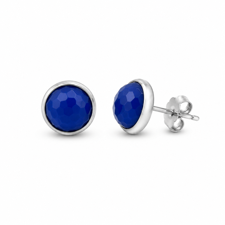 BLUE ORBIT — STUDS ΑΣΗΜΙ 925 ΜΕ ΦΥΣΙΚΟ ΛΑΠΙΣ ΛΑΖΟΥΛΙ
