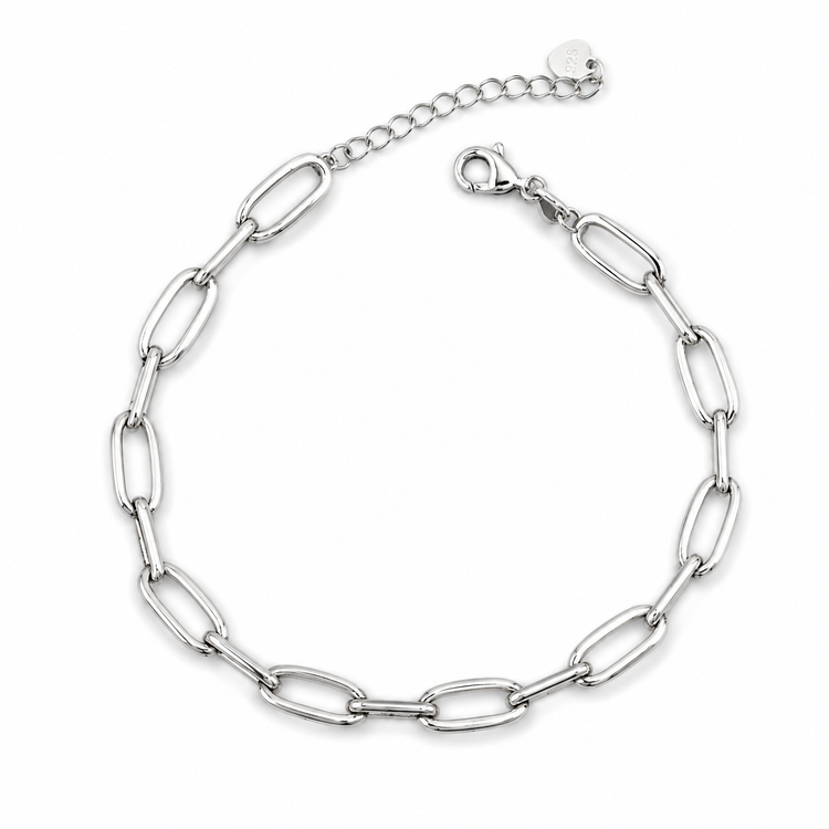 PAPERCLIP SILVER — ΒΡΑΧΙΟΛΙ ΑΣΗΜΙ 925 ΑΛΥΣΙΔΑ PAPERCLIP ΣΚΕΤΟ