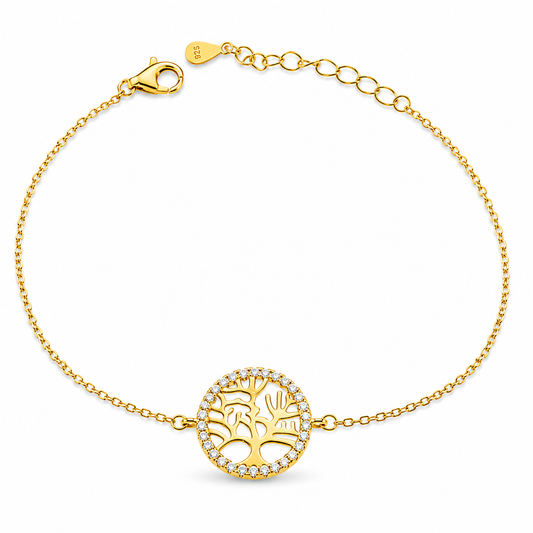 TREE OF LIFE BOLD GOLD — ΒΡΑΧΙΟΛΙ ΔΕΝΤΡΟ ΤΗΣ ΖΩΗΣ ΜΕ ΖΙΡΓΚΟΝ