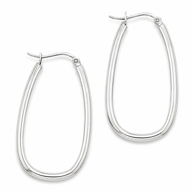 OVAL HOOP — ΚΡΙΚΟΙ ΑΣΗΜΙ 925 ΕΠΙΜΗΚΕΙΣ