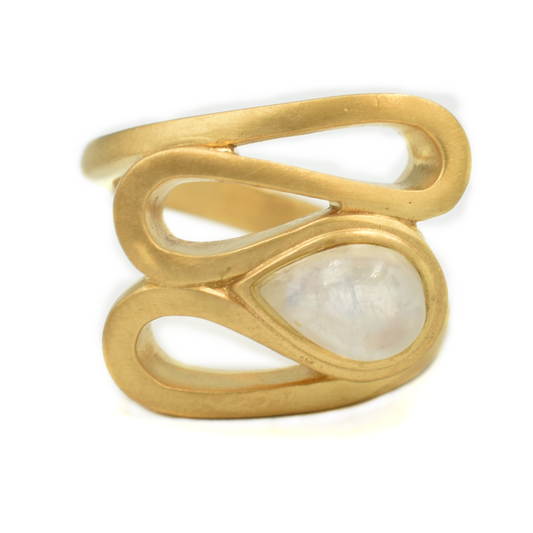 NUVIA RING — Δαχτυλίδι με φυσική moonstone