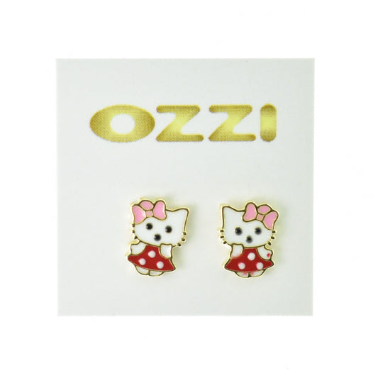 Silver 925 Kitty Earrings