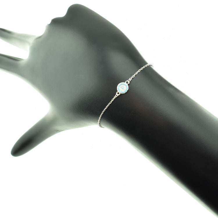 Silver 925 Greek Eye Bracelet