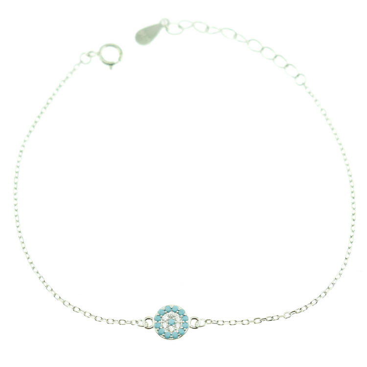 Silver 925 Greek Eye Bracelet