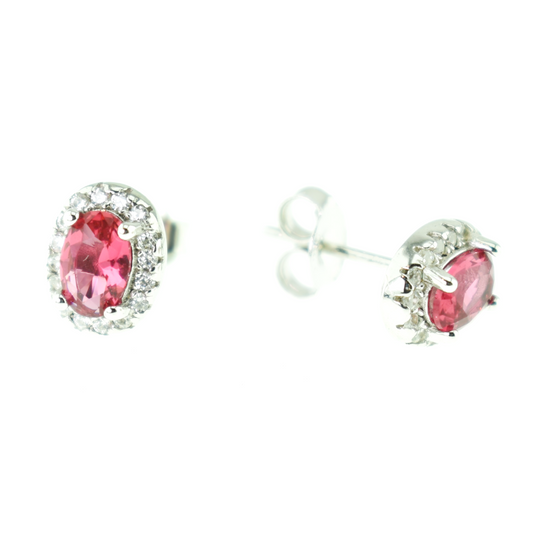 Silver 925 Pink Earrings