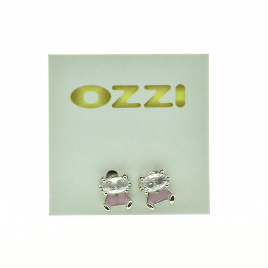 Silver 925 Kitty Earrings