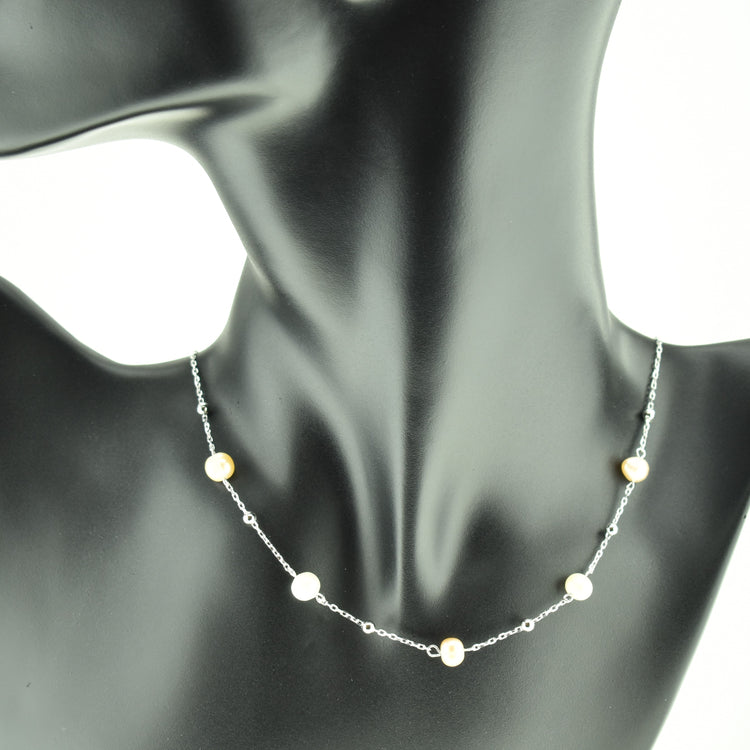 Silver 925 Freshwater Pearl Necklace