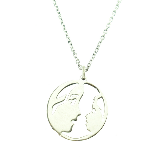Silver 925 Mother - Child Pendant