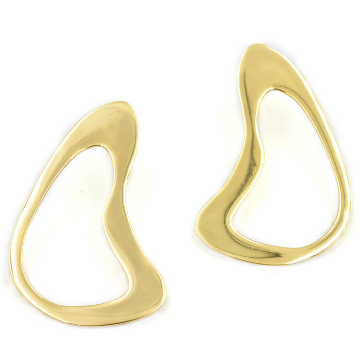 NEMA FLUID GOLD — Χρυσά statement sculptural σκουλαρίκια