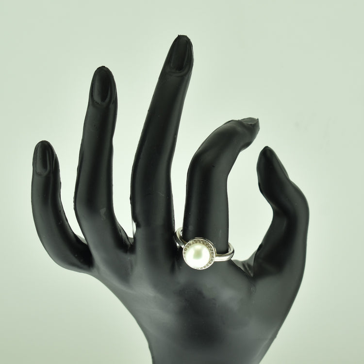 Silver 925 Freshwater Pearl Ring