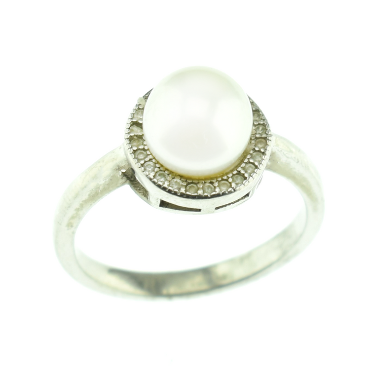 Silver 925 Freshwater Pearl Ring