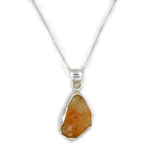 SOREN – ΚΟΛΙΕ ΜΕ ΦΥΣΙΚΗ ΠΕΤΡΑ CITRINE ΚΑΙ ΑΣΗΜΙ 925