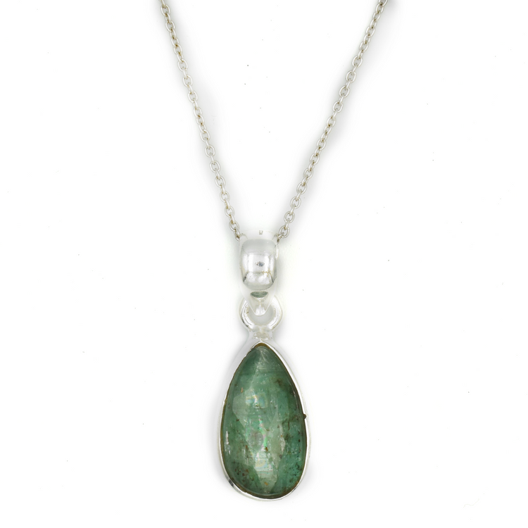 EIRAL – ΚΟΛΙΕ ΜΕ ΦΥΣΙΚΗ ΠΕΤΡΑ KYANITE ΚΑΙ ΑΣΗΜΙ 925