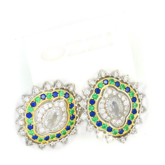 Orion Earrings – Ασημενια σκουλαρικια 925 με πολυχρωμες πετρες