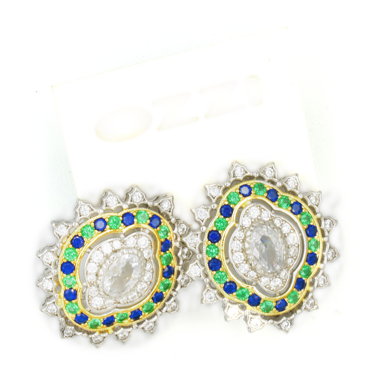 Orion Earrings – Ασημενια σκουλαρικια 925 με πολυχρωμες πετρες