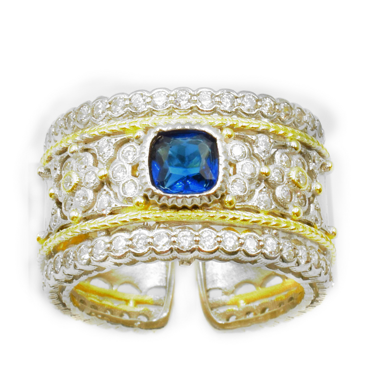 EIRINA – ΔΑΧΤΥΛΙΔΙ ΑΣΗΜΙ 925 ΜΕ ΜΠΛΕ ΠΕΤΡΑ