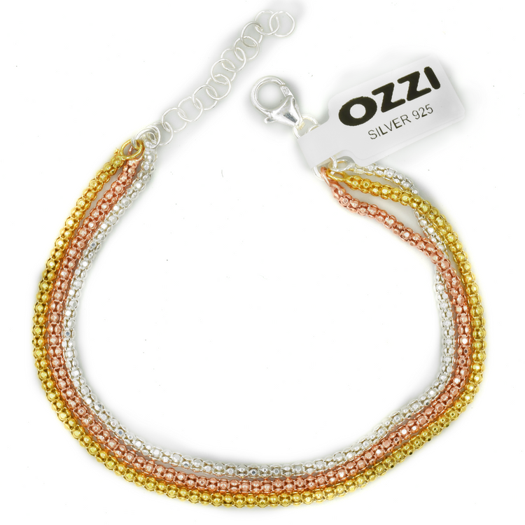 Fusion Bracelet – Ασημενιο βραχιολι 925 σε τριχρωμια