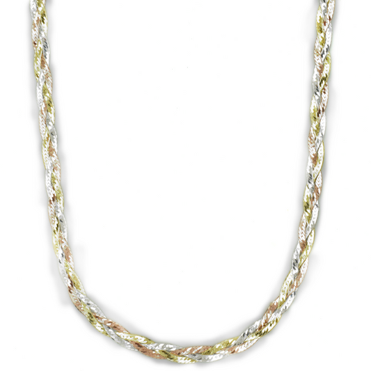 TRINITY – ΚΟΛΙΕ ΑΣΗΜΙ 925 ΤΡΙΧΡΩΜΟ ΜΕ ΠΛΕΚΤΗ ΑΛΥΣΙΔΑ