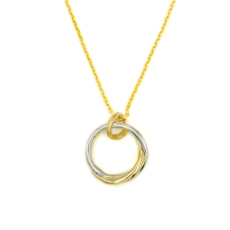 AURA — ΔΙΧΡΩΜΟ ΚΟΛΙΕ ΑΠΟ ΑΣΗΜΙ 925 ΜΕ ΔΕΜΕΝΟΥΣ ΚΡΙΚΟΥΣ