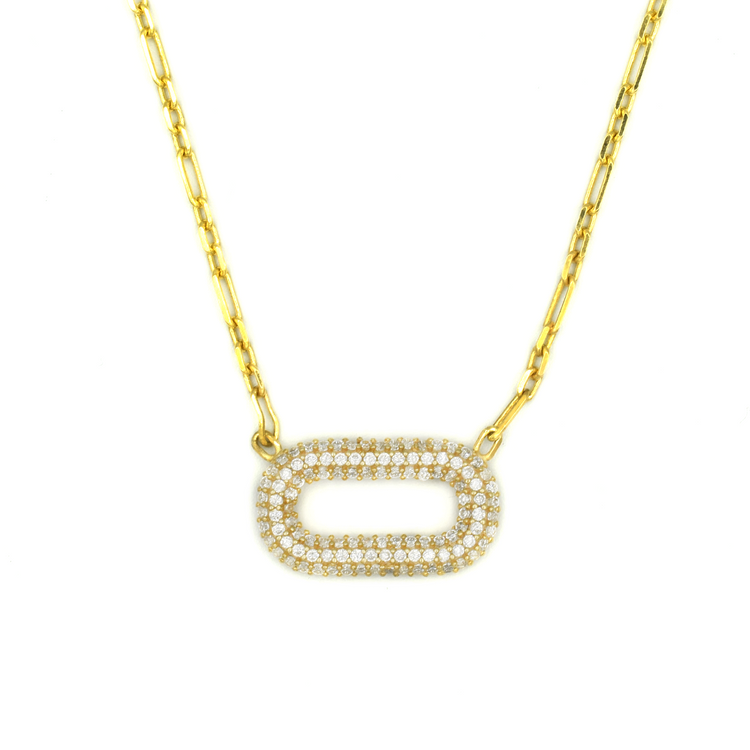 ALTHEA — ΕΠΙΧΡΥΣΩΜΕΝΟ ΚΟΛΙΕ ΑΠΟ ΑΣΗΜΙ 925 ΜΕ ΔΙΠΛΟ ΟΒΑΛ ΜΟΤΙΒΟ ΚΑΙ ΖΙΡΓΚΟΝ