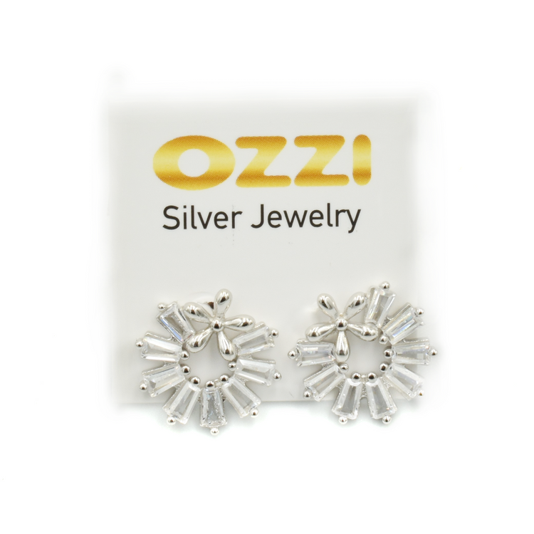 LUNA — ΣΚΟΥΛΑΡΙΚΙΑ ΑΠΟ ΑΣΗΜΙ 925 ΜΕ ΛΕΥΚΑ ΖΙΡΓΚΟΝ