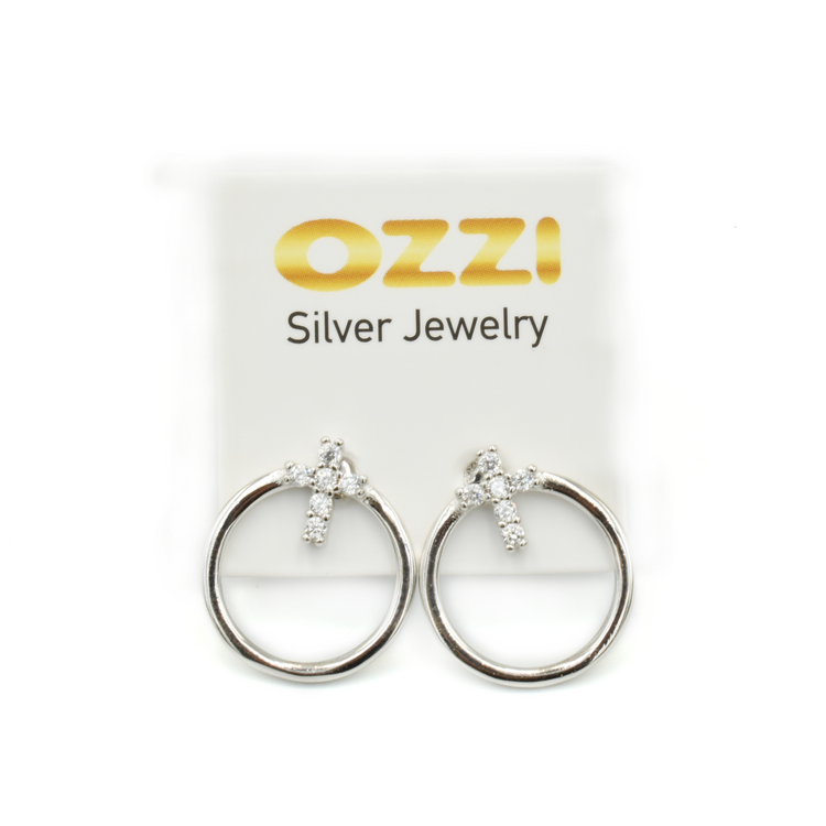 NOELLE — ΣΚΟΥΛΑΡΙΚΙΑ ΑΠΟ ΑΣΗΜΙ 925 ΜΕ ΣΤΑΥΡΟ ΚΑΙ ΚΡΙΚΟ