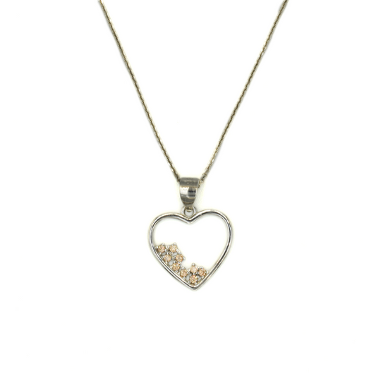 AMELIE — ΑΣΗΜΕΝΙΟ ΚΟΛΙΕ ΜΕ ΚΑΡΔΙΑ ΚΑΙ ΖΙΡΚΟΝ