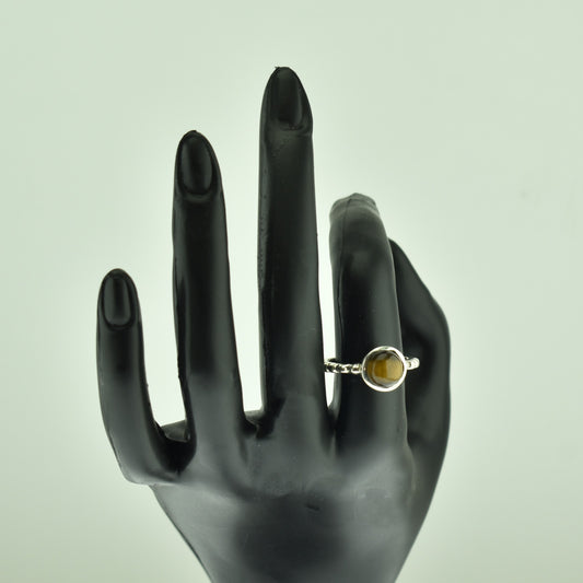 Silver 925 Tiger Eye Ring