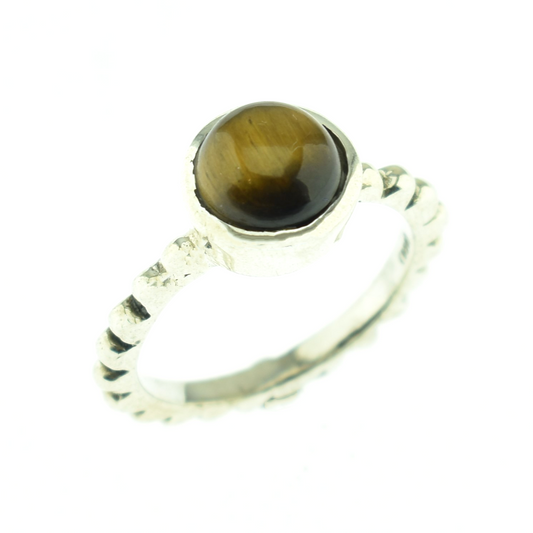 Silver 925 Tiger Eye Ring