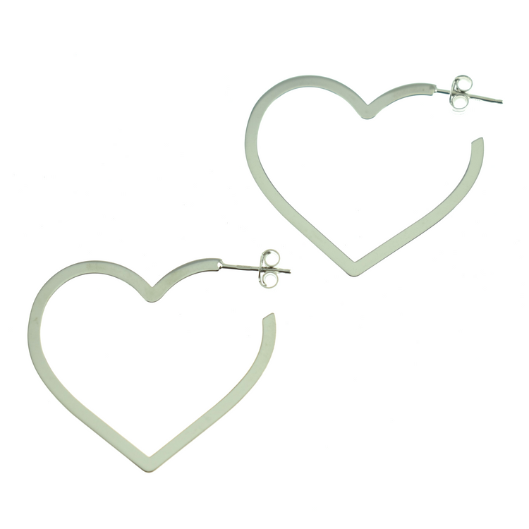 Silver 925 Heart Earrings
