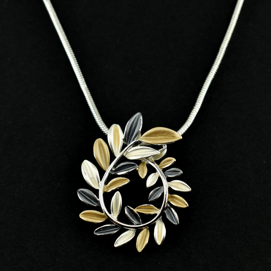 Handmade Round Leaf Necklace