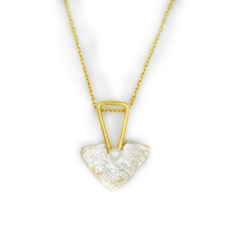 LYONI — ΔΙΧΡΩΜΟ ΚΟΛΙΕ ΑΠΟ ΑΣΗΜΙ 925 ΜΕ ΜΑΡΓΑΡΙΤΑΡΙ