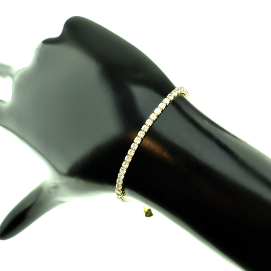 VALTOR — ΕΠΙΧΡΥΣΩΜΕΝΟ TENNIS ΒΡΑΧΙΟΛΙ ΜΕ ΛΕΥΚΑ ΖΙΡΚΟΝ