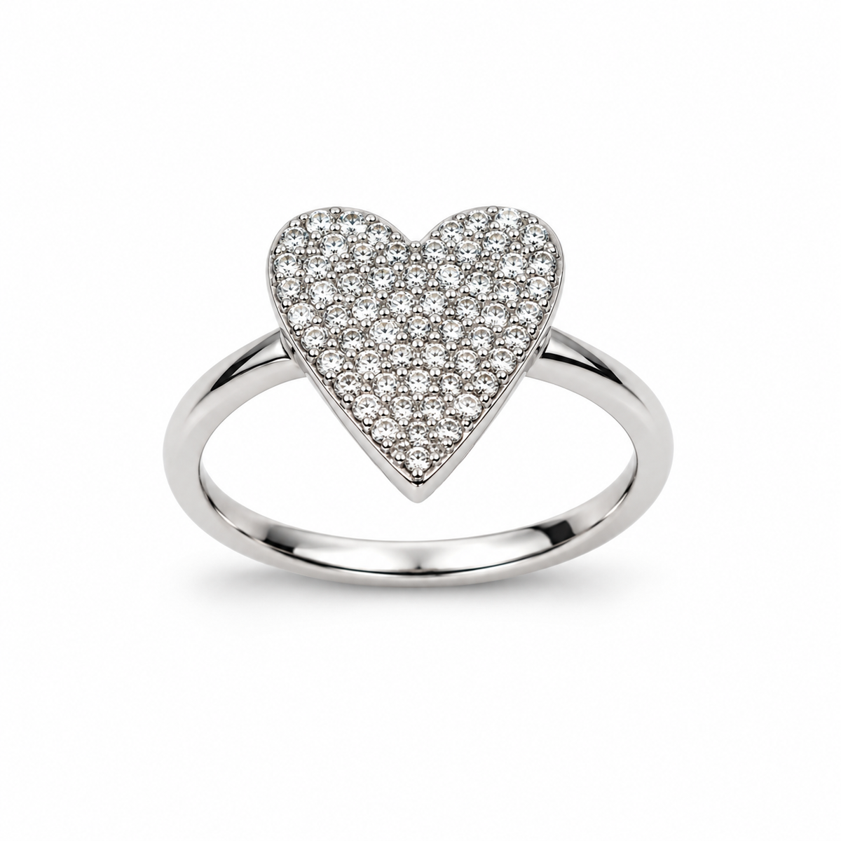 POINTED HEART PAVE — ΔΑΧΤΥΛΙΔΙ ΑΣΗΜΙ 925 ΚΑΡΔΙΑ ΜΕ ΠΑΒΕ ΖΙΡΚΟΝΙΑ