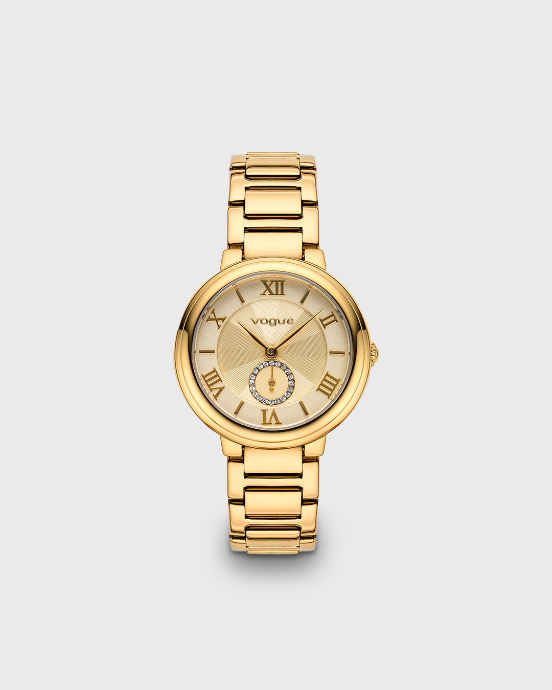 VOGUE ELEGANT — ΓΥΝΑΙΚΕΙΟ ΡΟΛΟΙ QUARTZ ΜΕ ΣΑΜΠΑΝΙ ΚΑΝΤΡΑΝ ΚΑΙ ΧΡΥΣΟ ΜΠΡΑΣΕΛΕ