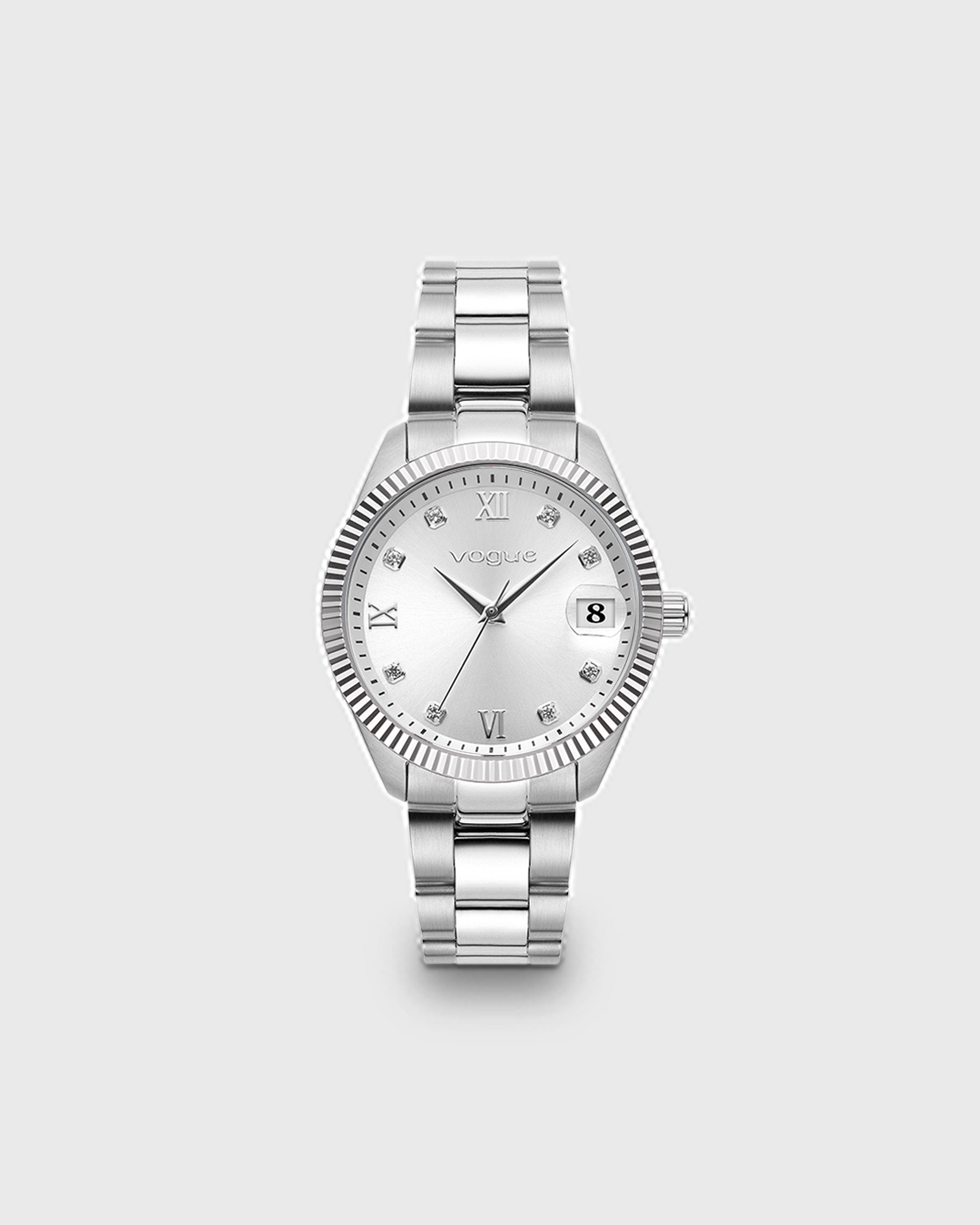 VOGUE REINA MEDIUM — ΓΥΝΑΙΚΕΙΟ ΡΟΛΟΙ QUARTZ ΜΕ ΑΣΗΜΙ ΚΑΝΤΡΑΝ ΚΑΙ ΑΣΗΜΙ ΜΠΡΑΣΕΛΕ