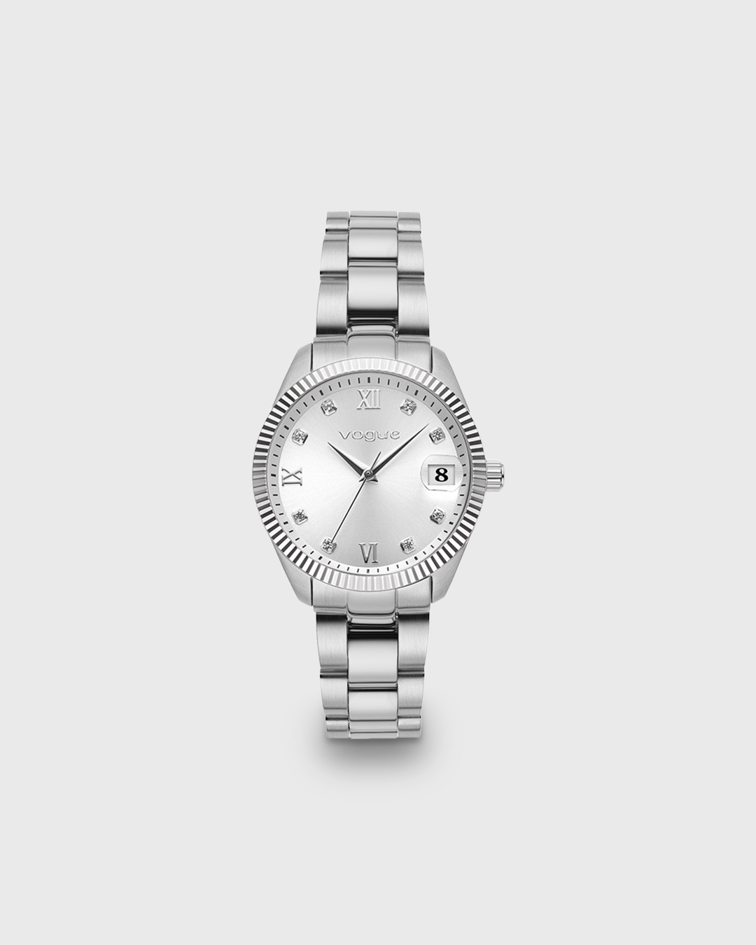 VOGUE REINA MINI — ΓΥΝΑΙΚΕΙΟ ΡΟΛΟΙ QUARTZ ΜΕ ΑΣΗΜΙ ΚΑΝΤΡΑΝ ΚΑΙ ΑΤΣΑΛΙΝΟ ΜΠΡΑΣΕΛΕ