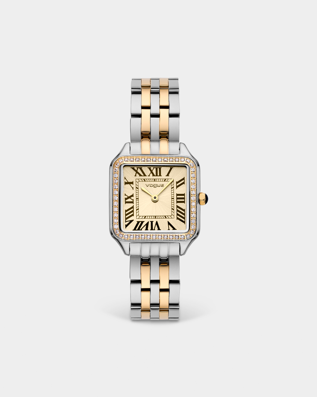 VOGUE VICTORIA — ΓΥΝΑΙΚΕΙΟ ΡΟΛΟΙ QUARTZ ΜΕ ΣΑΜΠΑΝΙ ΚΑΝΤΡΑΝ ΚΑΙ ΔΙΧΡΩΜΟ ΜΠΡΑΣΕΛΕ