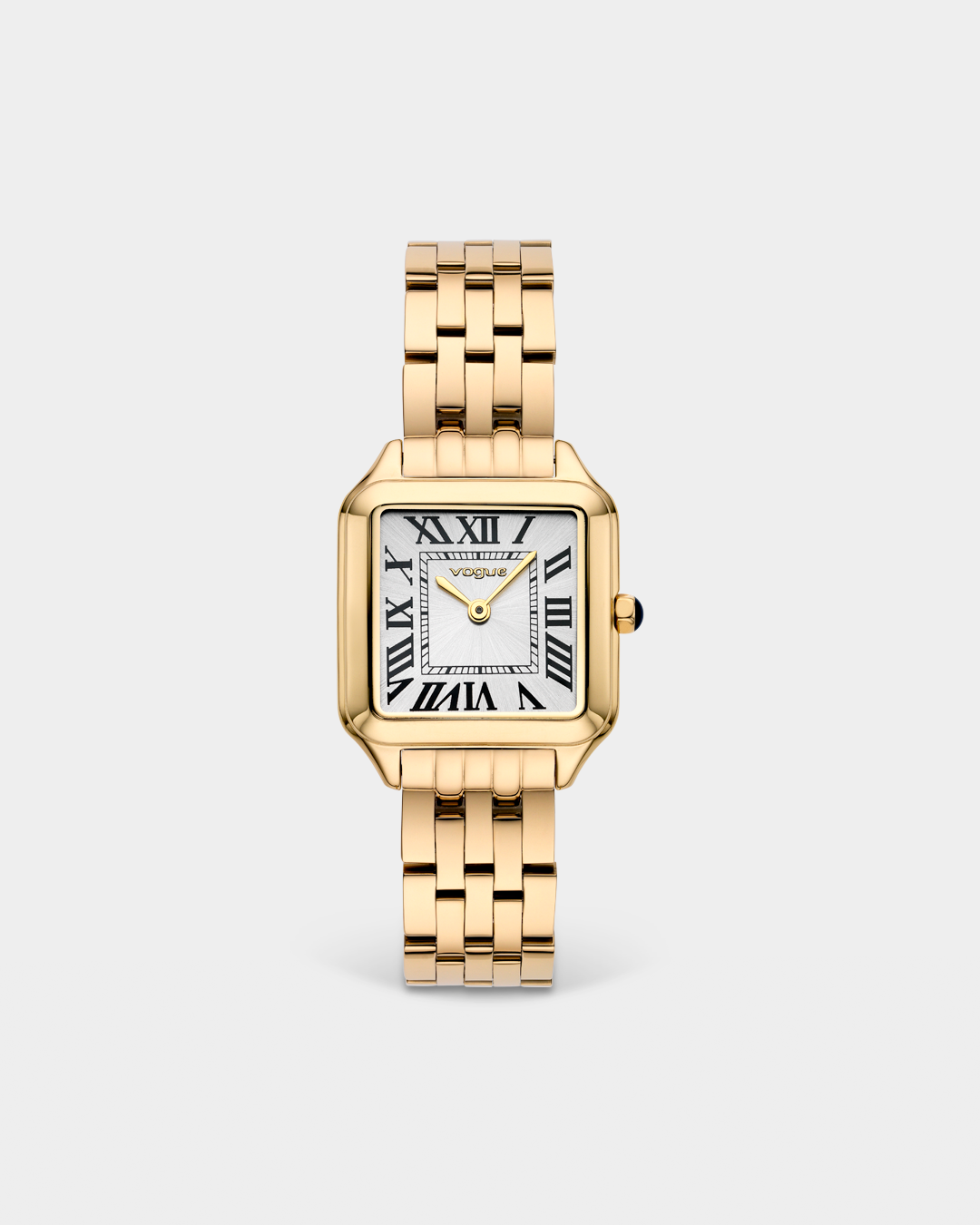 VOGUE VICTORIA — ΓΥΝΑΙΚΕΙΟ ΡΟΛΟΙ QUARTZ ΜΕ ΛΕΥΚΟ ΚΑΝΤΡΑΝ ΚΑΙ ΧΡΥΣΟ ΜΠΡΑΣΕΛΕ