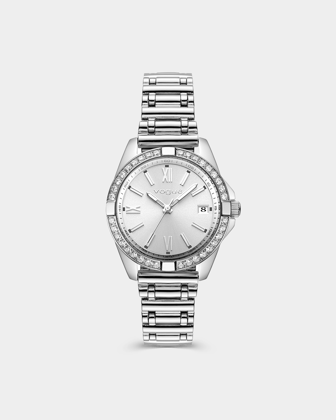 VOGUE LIZ MINI — ΓΥΝΑΙΚΕΙΟ ΡΟΛΟΙ QUARTZ ΜΕ ΑΣΗΜΙ ΚΑΝΤΡΑΝ ΚΑΙ ΑΤΣΑΛΙΝΟ ΜΠΡΑΣΕΛΕ