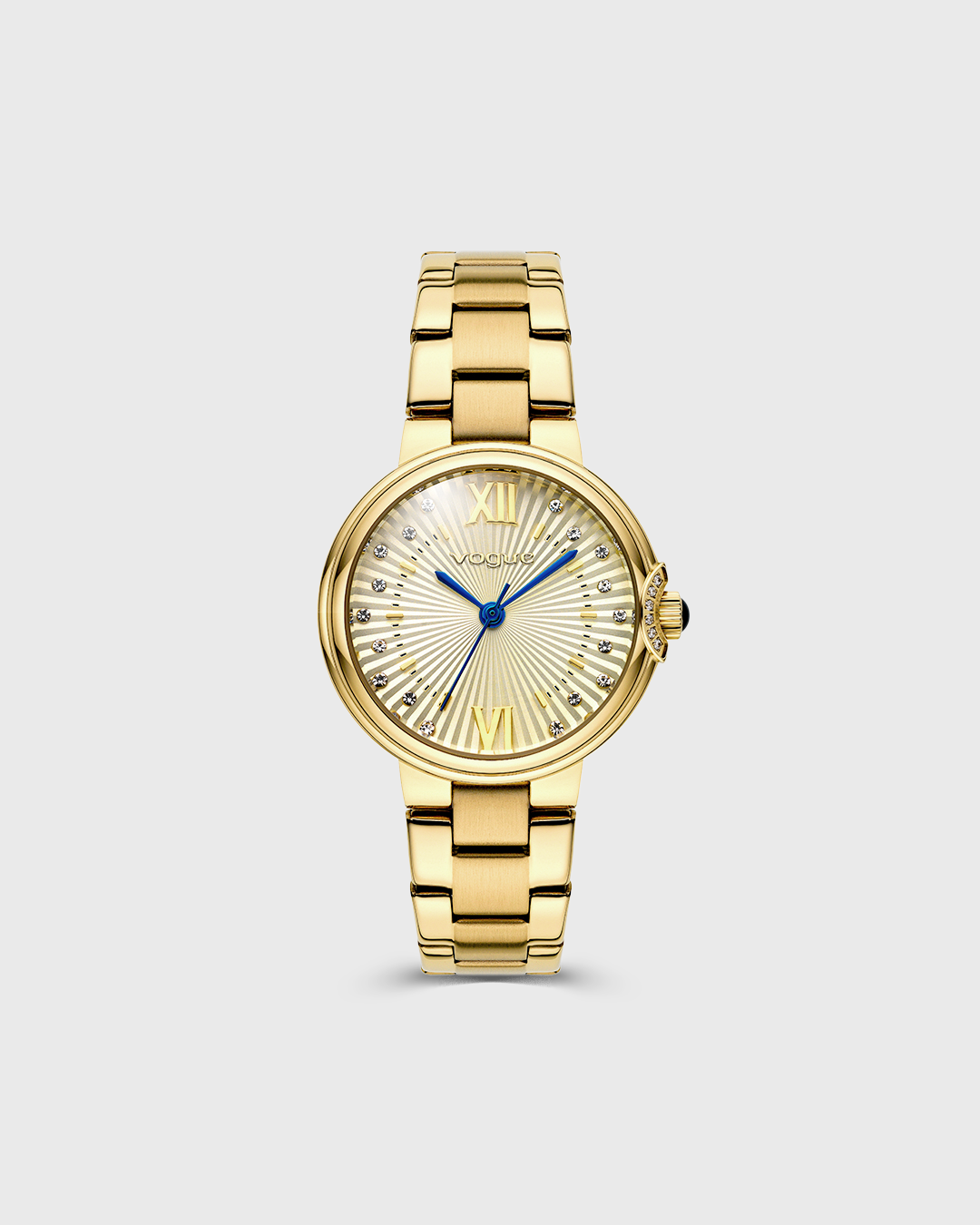VOGUE CARMEN MINI — ΓΥΝΑΙΚΕΙΟ ΡΟΛΟΙ QUARTZ ΜΕ ΣΑΜΠΑΝΙ ΚΑΝΤΡΑΝ ΚΑΙ ΧΡΥΣΟ ΜΠΡΑΣΕΛΕ