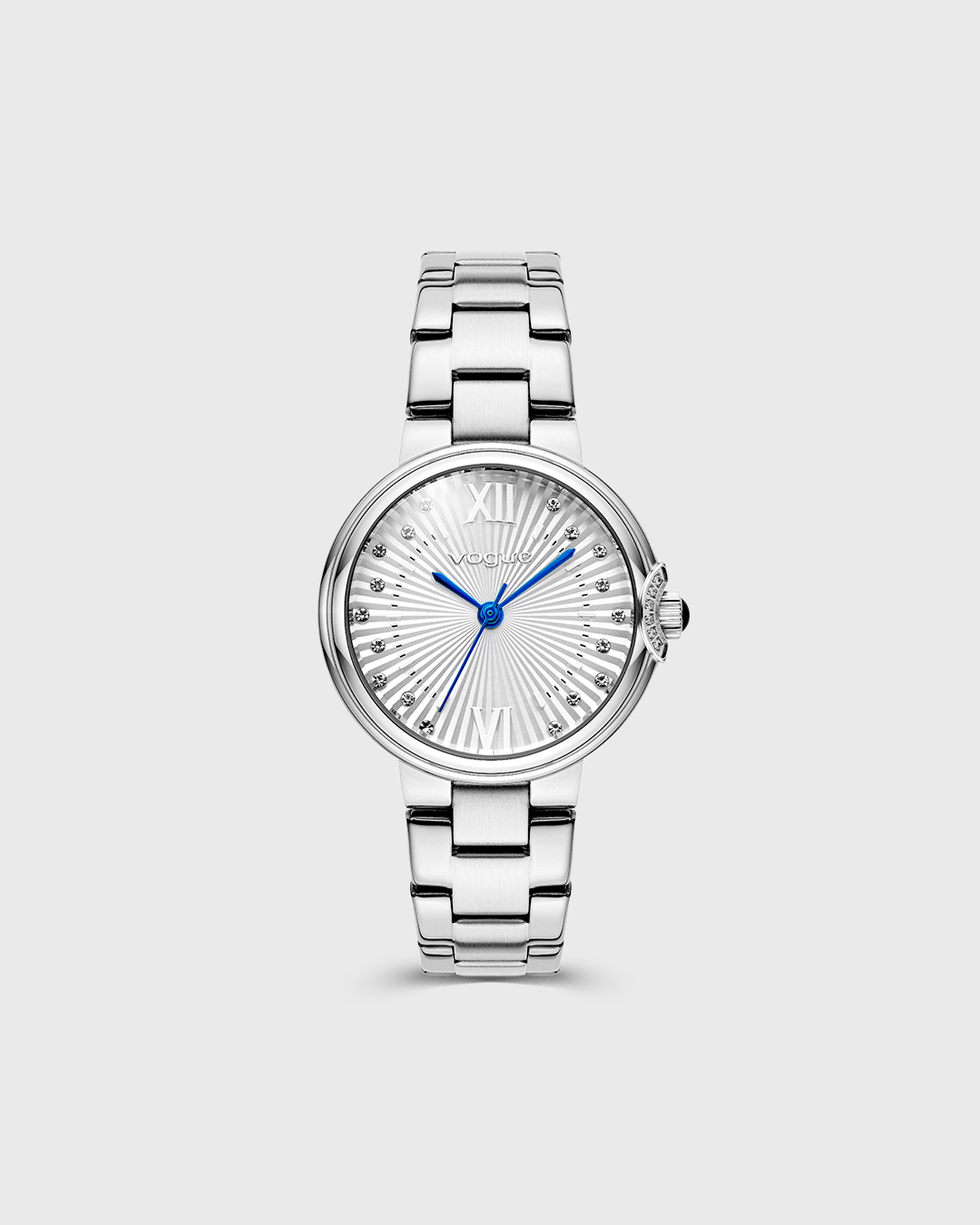 VOGUE CARMEN MINI — ΓΥΝΑΙΚΕΙΟ ΡΟΛΟΙ QUARTZ ΜΕ ΑΣΗΜΙ ΚΑΝΤΡΑΝ ΚΑΙ ΑΤΣΑΛΙΝΟ ΜΠΡΑΣΕΛΕ