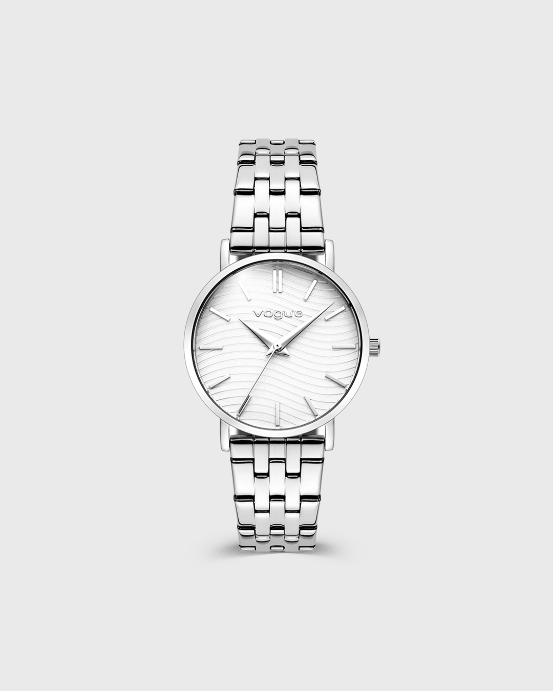 VOGUE NICOLE — ΓΥΝΑΙΚΕΙΟ ΡΟΛΟΙ QUARTZ ΜΕ ΑΣΗΜΙ ΚΑΝΤΡΑΝ ΚΑΙ ΑΤΣΑΛΙΝΟ ΜΠΡΑΣΕΛΕ