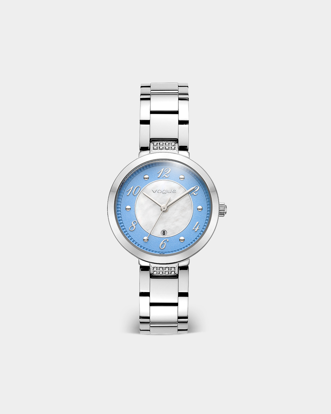 VOGUE ZOE — ΓΥΝΑΙΚΕΙΟ ΡΟΛΟΙ QUARTZ ΜΕ ΛΕΥΚΟ ΦΙΛΝΤΙΣΙ ΚΑΝΤΡΑΝ ΚΑΙ ΑΤΣΑΛΙΝΟ ΜΠΡΑΣΕΛΕ
