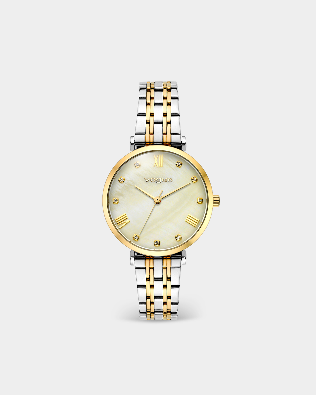 VOGUE BLISS MINI — ΓΥΝΑΙΚΕΙΟ ΡΟΛΟΙ QUARTZ ΜΕ ΣΑΜΠΑΝΙ ΦΙΛΝΤΙΣΙ ΚΑΝΤΡΑΝ ΚΑΙ ΔΙΧΡΩΜΟ ΜΠΡΑΣΕΛΕ